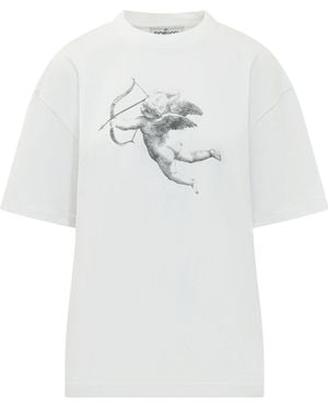 Fiorucci Cherub Print Relaxed T-Shirt - White