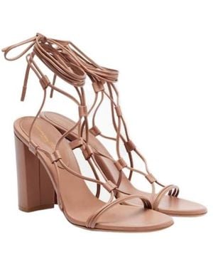 Gianvito Rossi Solid Colour Leather Sandals - Pink