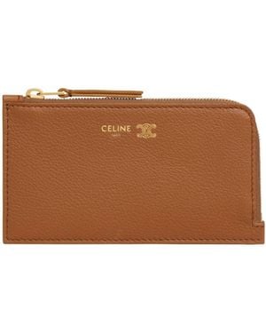 Celine Long Zipped Card Holder - Brown