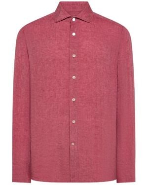 Seventy Yarn-Dyed Linen Shirt - Pink