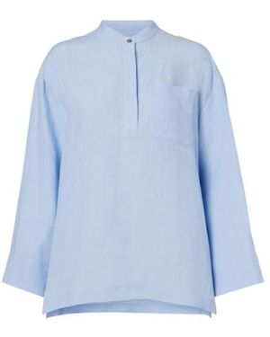 Max Mara Cantico Linen Blouse - Blue
