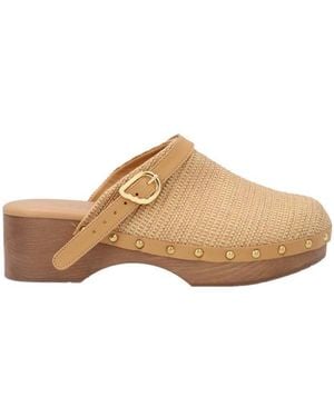 Ancient Greek Sandals Classic Studded Buckle Clogs - Brown