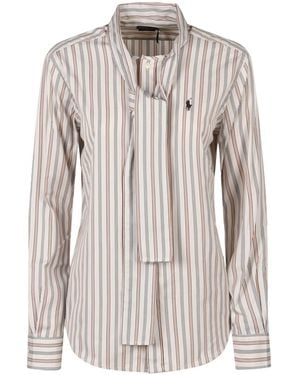 Polo Ralph Lauren Logo Embroidered Striped Shirt - Multicolor
