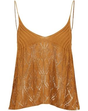 Semicouture Crochet Sling - Brown