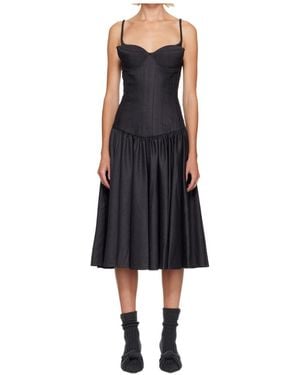 Jean Paul Gaultier Conic-Cup Sleeveless Midi Dress - Black