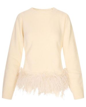 P.A.R.O.S.H. Long-Sleeved Knitted Pullover - Natural