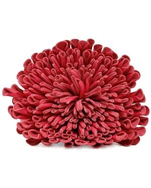 Alaïa Leather Flower Choker - Red