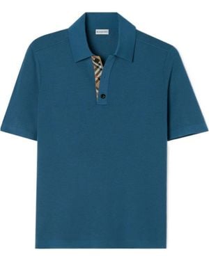Burberry Wool Polo Shirt - Blue