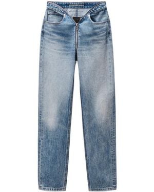 Alexander Wang Dipped V-Waist Straight-Leg Jeans - Blue