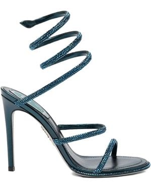 Rene Caovilla René Caovilla Embellished Heeled Sandals - Blue