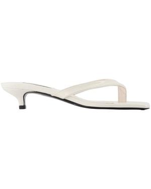 TOTEME Totême Thong Kitten-Heel Sandals - White