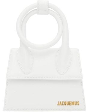 Jacquemus Le Chiquito Noeud Coiled Handbag - White