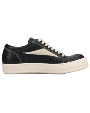 Rick Owens Leather Trainers - Black