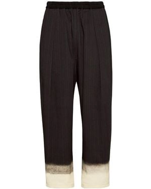 Maison Margiela Drawstring Stitch Detailed Trousers - Black