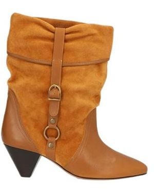 Isabel Marant Minimalist Pointedtoe Leather Boots - Brown