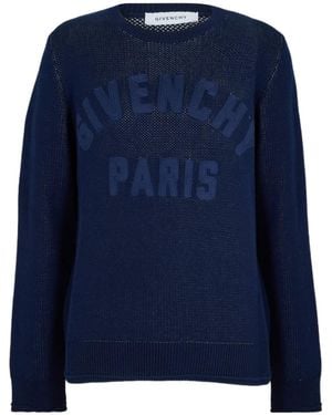 Givenchy Giv Logo Jumper Sn62 - Blue