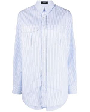 Wardrobe NYC Striped Cotton Shirtdress - White