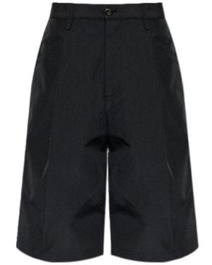 Willy Chavarria Pleated Bermuda Shorts - Black