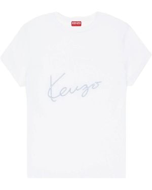 KENZO Embroidered Logo T-Shirt - White