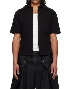Lu'u Dan Wadded Shift Collar Shirt - Black