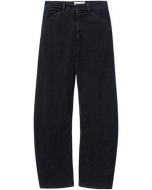 Nili Lotan Straight-Leg Twill Trousers - Blue