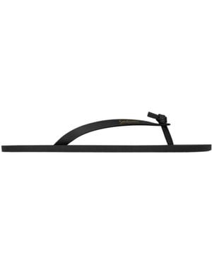 Saint Laurent Knotted Pool Flip-Flops - White