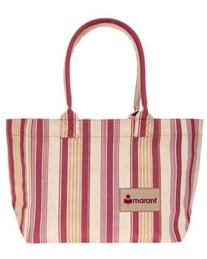 Isabel Marant Yenky Striped Tote Bag - Red