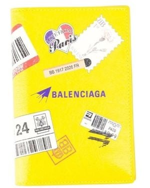 Balenciaga Logo Wallet - Yellow