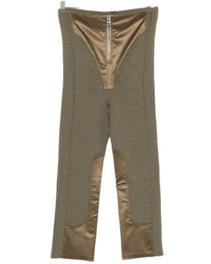 Jean Paul Gaultier Zip-Fastening Panel-Detail Trousers - Green