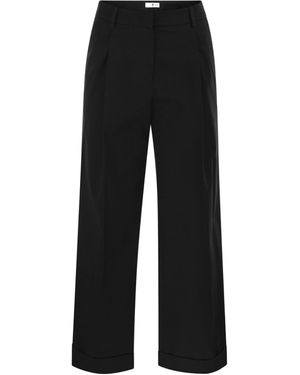 Pt Pantaloni Pt Torino Cropped Wide-Leg Trousers - Black