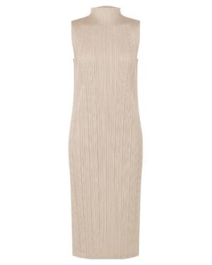 Pleats Please Issey Miyake Sleeveless Dress - Natural