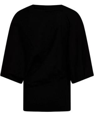 Rick Owens Solid-Color Wool Top - Black
