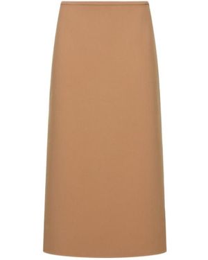 Michael Kors Side Split Mid-Length Skirt - Brown