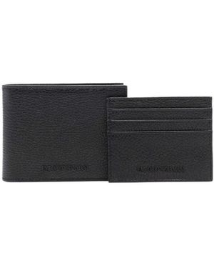 Emporio Armani Logo-Embossed Wallet - Black