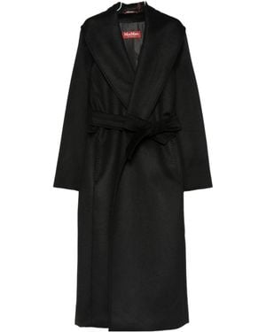 Max Mara Collared Long-Sleeved Coat - Black