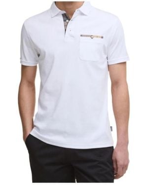 Barbour Corpatch Tailored Short-Sleeved Polo Shirt - White