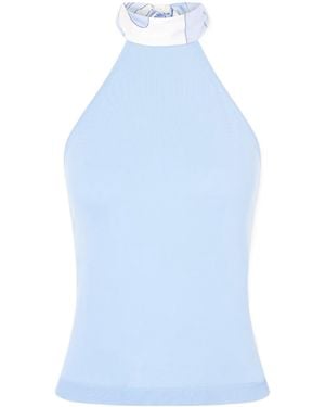 PUCCI Light Sleeveless Knit Top - Blue