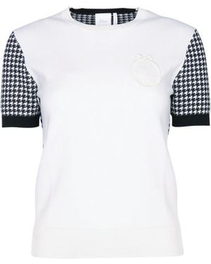 Dior Médaillon Short-Sleeved Sweater - White