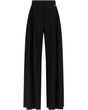 GIUSEPPE DI MORABITO Pleated Wide-Leg Trousers - Black
