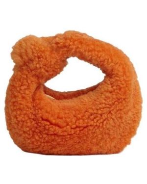 Bottega Veneta Shearling Jodie Mini Bag - Orange