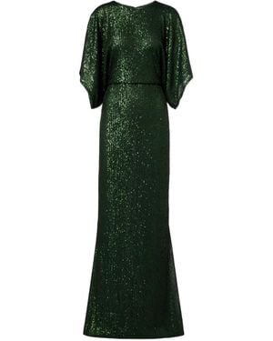 Norma Kamali Obie Sequined Gown - Green