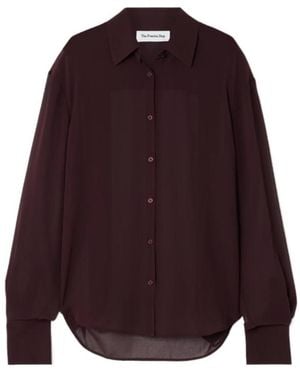 Frankie Shop Sheer Long Sleeve Shirt - Purple