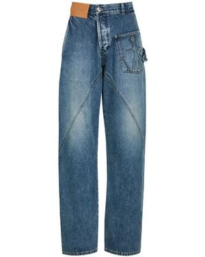 JW Anderson Twisted Straight-Leg Jeans - Blue
