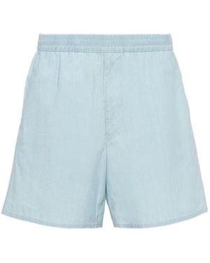 Prada Elasticated Waistband Bermuda Shorts - Blue