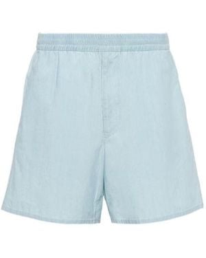 Prada Elasticated Waistband Bermuda Shorts - Blue
