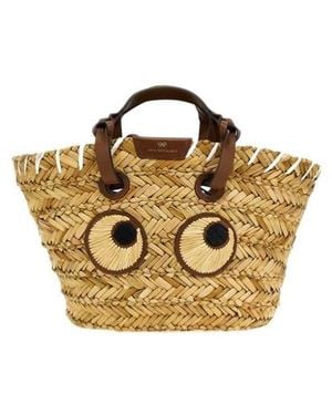 Anya Hindmarch Small Paper Eyes Basket Bag - Metallic