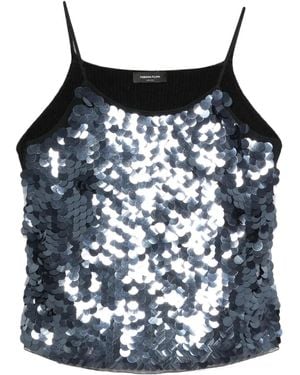 Fabiana Filippi Sequin-Embellishment Top - Blue