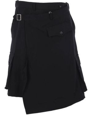 Comme des Garçons Homme Plus Belted Layered Shorts - Black