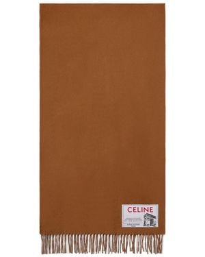Celine Wool And Cashmere Scarf - Brown