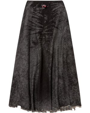 DIESEL Distressed Pleated Skirt - Black